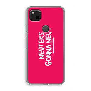 Neuters (roze): Google Pixel 4a Transparant Hoesje