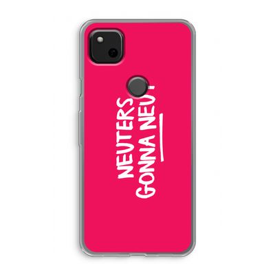 Neuters (roze): Google Pixel 4a Transparant Hoesje