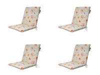 Stapelstoel kussen universeel ca. 97x49 cm Florina orange (4 stuks) Madison - Madison