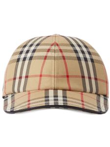 Burberry casquette en coton à carreaux - Tons neutres