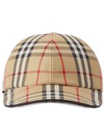 Burberry casquette en coton à carreaux - Tons neutres