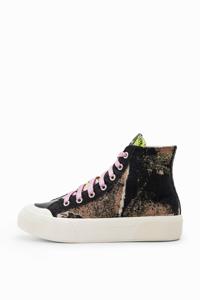 Hoge sneakers met patch - MATERIAL FINISHES - 37