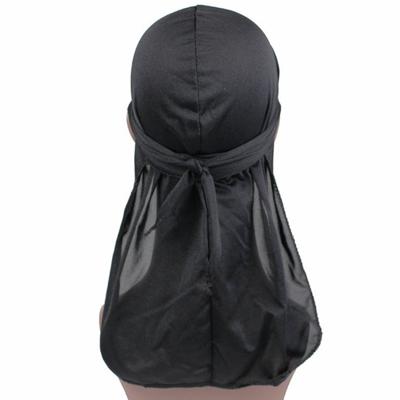 Mannelijke straat basketbal hoofddoek hiphop elastische lange-tailed Hat (zwart)