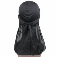 Mannelijke straat basketbal hoofddoek hiphop elastische lange-tailed Hat (zwart)