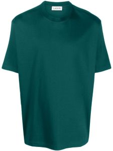 Lanvin logo-embroidered cotton T-shirt - Vert