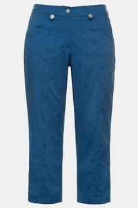 Ulla Popken 7/8 cargobroek, deels elastische band - Grote Maten Ulla Popken 7/8 cargobroek, deels elastische band - Grote Maten