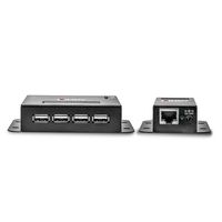 LINDY 50m 4 Port USB 2.0 Cat.5 Extender RJ45 USB-extender via netwerkkabel RJ45 50 m - thumbnail