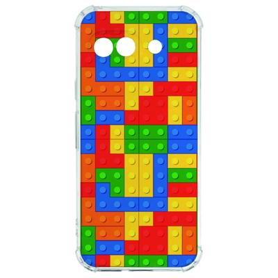 Google Pixel 9a Hoesje - Blokken TPU Antishock