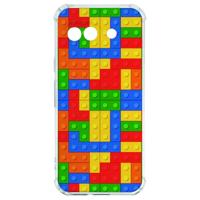 Google Pixel 9a Hoesje - Blokken TPU Antishock