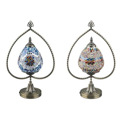 Bureaulamp DKD Home Decor 32.5 x 16 x 47.5 cm 32,5 x 16 x 47,5 cm Kristal Metaal Multicolour 220 V 50 W (2 Stuks)