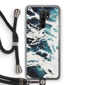 Golven: Xiaomi Redmi 9 Transparant Hoesje met koord
