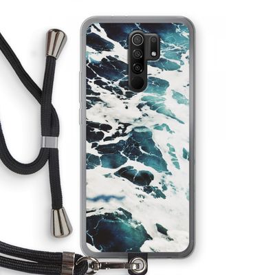 Golven: Xiaomi Redmi 9 Transparant Hoesje met koord