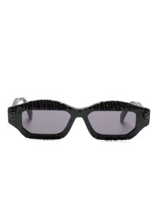 Kuboraum lunettes de soleil rectangulaires Mask Q6 - Noir