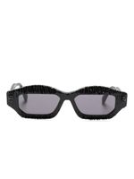 Kuboraum lunettes de soleil rectangulaires Mask Q6 - Noir