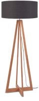 Good&Mojo Vloerlamp 'Everest' Bamboe en Eco linnen, kleur Donkergrijs