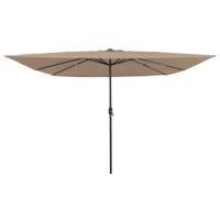 VidaXL Tuinparasol taupe 295 x 295 x 245 cm polyester en staal