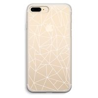 Geometrische lijnen wit: iPhone 7 Plus Transparant Hoesje