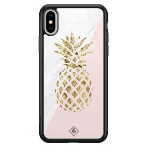 iPhone XS Max glazen hardcase - Ananas