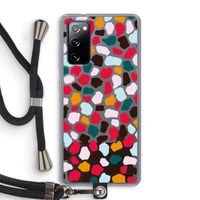 Colored Giraffe: Samsung Galaxy S20 FE / S20 FE 5G Transparant Hoesje met koord
