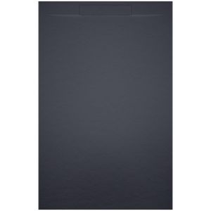 Riho Isola Douchevloer 120x80x3cm Kunstmarmer Leisteen structuur mat antraciet D007007080