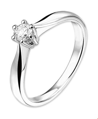 TFT Ring Diamant 0.25ct H SI Witgoud