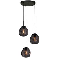 Masterlight Pendel hanglamp Lava 3x smoke glas Ø 24cm 2762-05-35-3-05-61