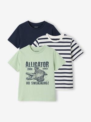 Set van 3 T-shirt met korte mouwen amandelgroen Set van 3 T-shirt met korte mouwen amandelgroen