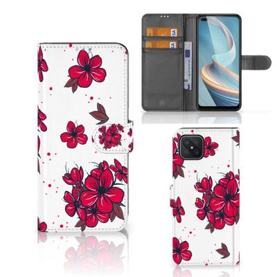OPPO Reno4 Z Hoesje Blossom Red | Portemonnee hoesje