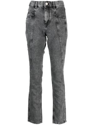 ISABEL MARANT jean court à coupe droite - Gris