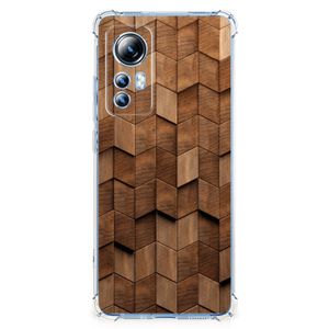 Stevig Telefoonhoesje voor Xiaomi 12 Lite Wooden Cubes