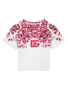 Dolce & Gabbana Kids t-shirt à imprimé Majolica - Blanc