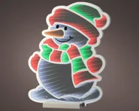 Lumineo kerstverlichting LED Infinity lights sneeuwman 40cm, koel wit