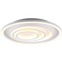 LED Plafondlamp - Plafondverlichting - Trion Kamaro - 40W - Dimbaar - Aanpasbare Kleur - Afstandsbediening - Rond - Mat Wit - Aluminium