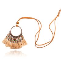 Deja Boho Tassel Ketting - Bruin