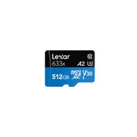 Micro SD kaart met adapter Lexar 633x 512 GB