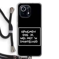 Schotelvod: Xiaomi Mi 11 Transparant Hoesje met koord