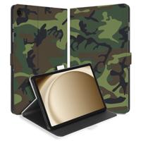 Samsung Galaxy Tab A11 Plus | Book Case | Hoesje met Standaard Army Dark
