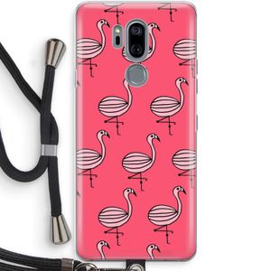 Flamingo: LG G7 Thinq Transparant Hoesje met koord