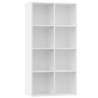 The Living Store Boekenkast - klassiek - meubels - Afmeting- 66 x 30 x 130 cm - Kleur- wit