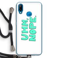 UHM, NOPE.: Huawei P20 Lite Transparant Hoesje met koord