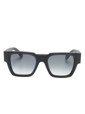 Philipp Plein Eyewear lunettes de soleil carrées à plaque logo - Noir