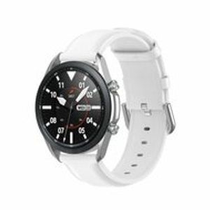 Classic leren bandje - Wit - Samsung Galaxy Watch - 46mm / Samsung Gear S3