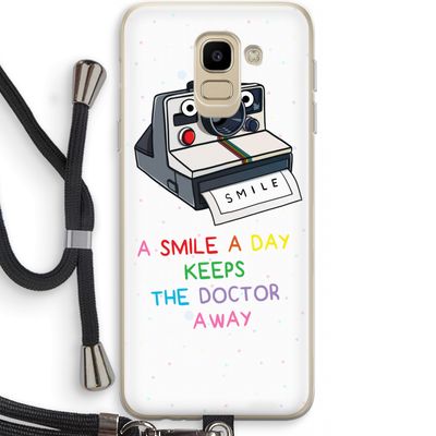 Smile: Samsung Galaxy J6 (2018) Transparant Hoesje met koord