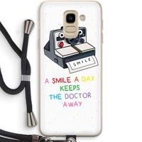 Smile: Samsung Galaxy J6 (2018) Transparant Hoesje met koord