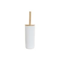 Toiletborstel DKD Home Decor 10 x 10 x 38 cm Natuurlijk Wit Keramiek