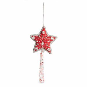 Hanger Ornament Traditioneel Ster Rood (26 cm)