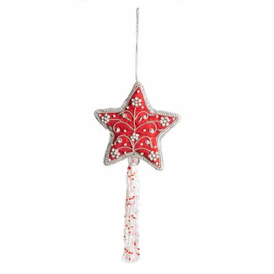Hanger Ornament Traditioneel Ster Rood (26 cm)