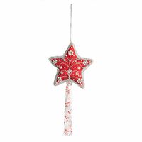 Hanger Ornament Traditioneel Ster Rood (26 cm)
