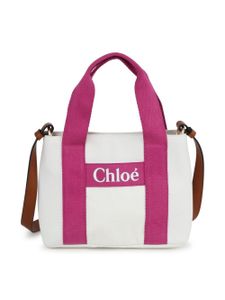 Chloé Kids sac porté épaule à logo appliqué - Blanc