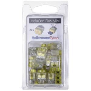 HellermannTyton 148-90054 HCPM-2-Blister-PC-CL/YE (20) Verbindingsklem Flexibel: 1.0-2.5 mm² Massief: 0.5-2.5 mm² Aantal polen: 2 20 stuk(s) Transparant, Geel